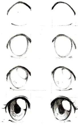 Пошаговое рисование аниме