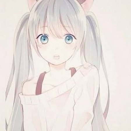 Девушка с ушками рисунок