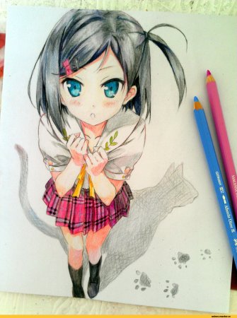 Манга красивые девушки в цвете