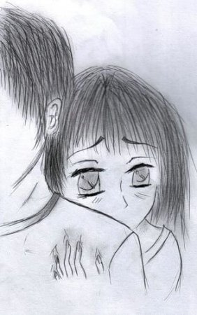Рисунки карандашом грустные аниме