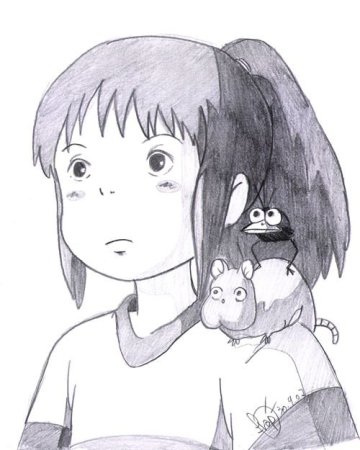 Тихиро Унесенные призраками рисунок