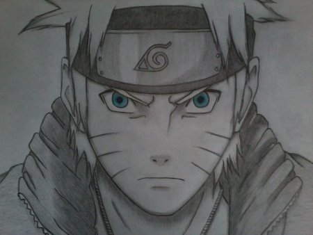Наруто Узумаки карандашом