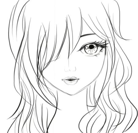 Рисунки для срисовки девочки
