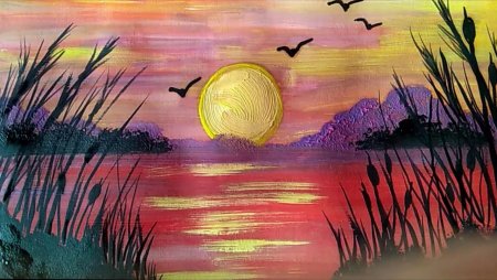 Этапы рисования пейзажа