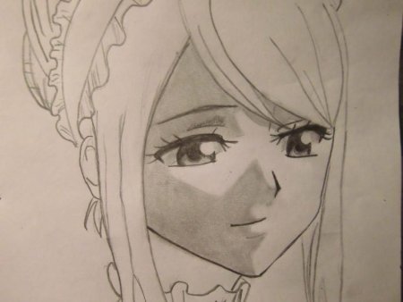 Аниме лицо карандашом
