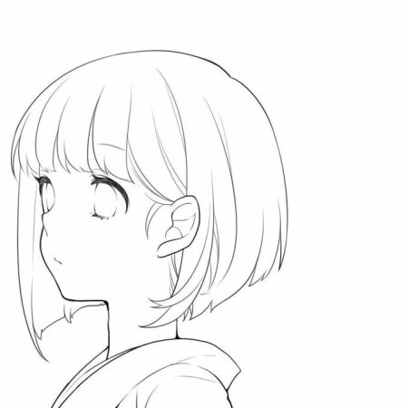Аниме волосы каре для срисовки