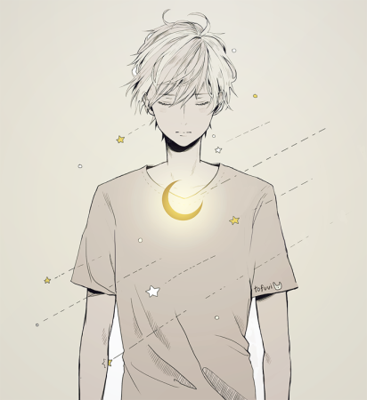 Аниме парень в футболке