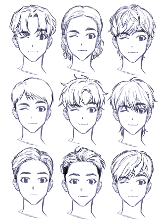 Причёски для мальчиков аниме