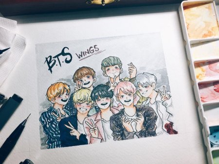 Мини рисунки BTS для скетчбука