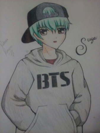 BTS карандашом аниме