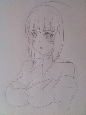 Поэтапное рисование карандашом аниме девушек