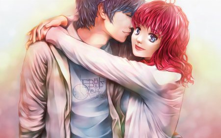 Парень и девушка арт