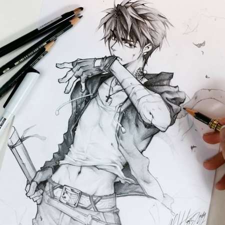 Аниме парень с пистолетом