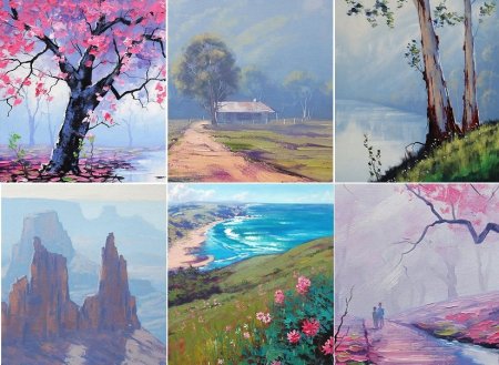 Этапы рисования пейзажа