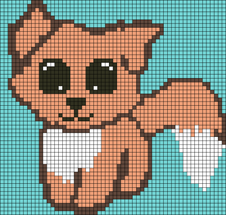 Рисунки по клеточкам собачки