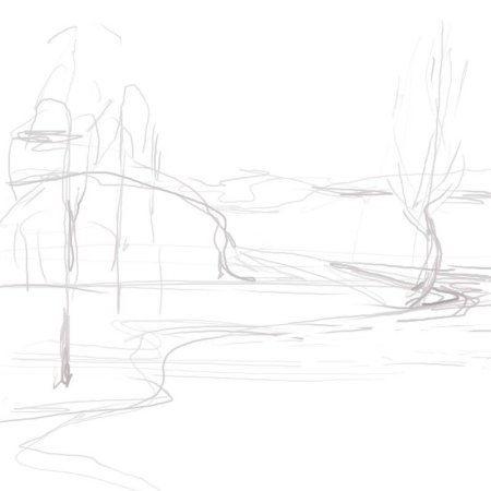 Пейзаж карандашом для срисовки