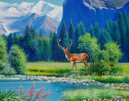 Пейзаж с животными