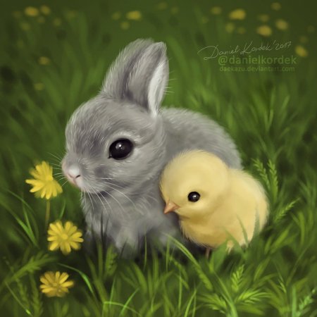 Кролик и цыпленок