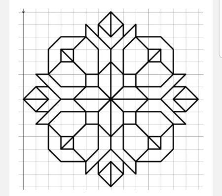 Узоры в клеточку в тетради
