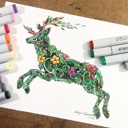 Рисование Копик маркерами