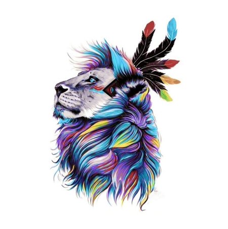 Лев индеец картина по номерам