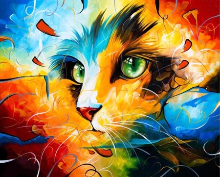 Алмазная вышивка кошачий взгляд