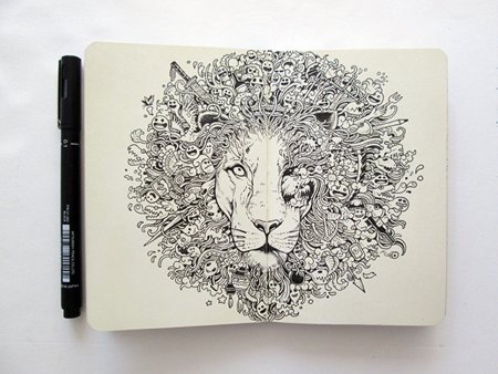Идеи для рисунков в скетчбуке животные легко
