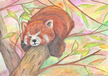 Рисунки цветными карандашами животные