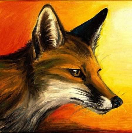 Лиса гуашью