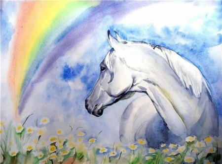 Щенок гуашью