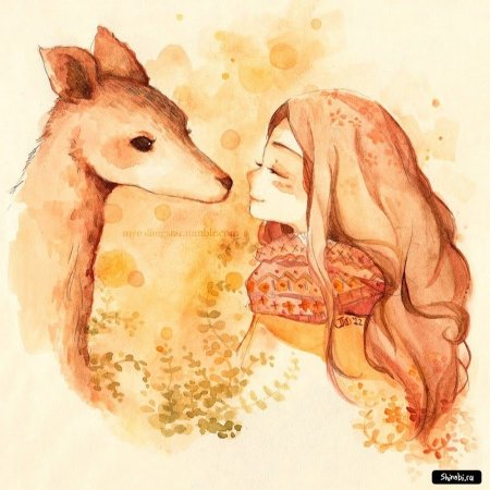 Девушка лиса арт