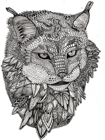 Рысь Зентангл