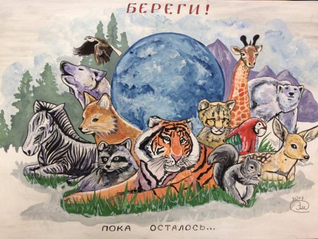 Рисунок берегите животных
