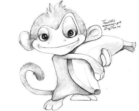 Рисунки мультяшных животных карандашом