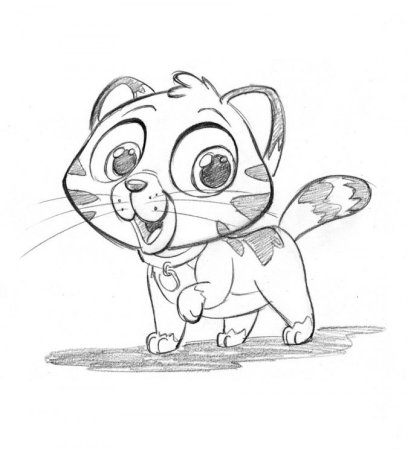 Милые рисунки животных для срисовки