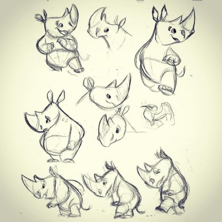 Бэмби карандашом