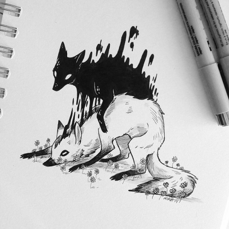 Рисование гелевой ручкой