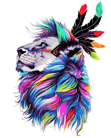 Разноцветный Лев