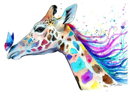 Разноцветные Жирафы