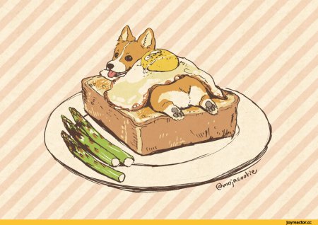 Милая корги арт
