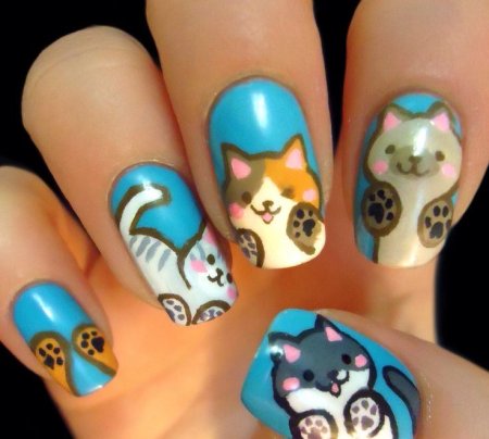 Зверюшки на ногтях