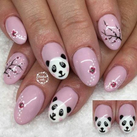 Сова рисунок на ногтях