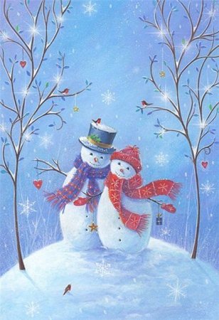 Пейзаж зима для детей