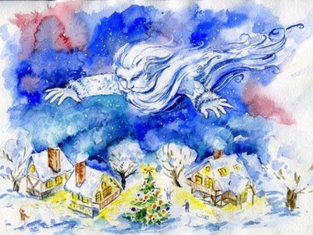 Рисунок на тему зима