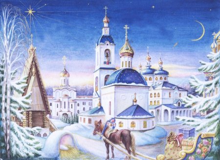 Рисунок на тему Рождество Христово