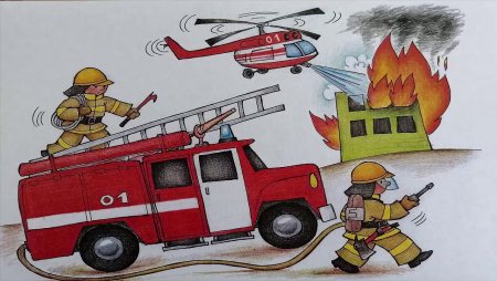 Рисунок на противопожарную тему