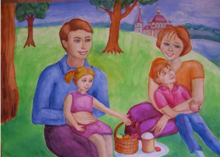 Рисунок семьи детский