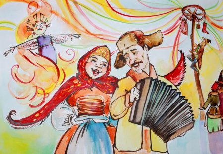 Масленица рисунок