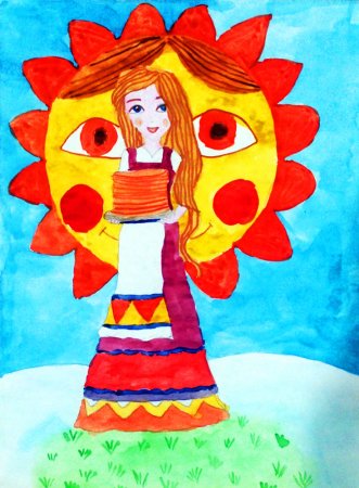 Масленица рисунок