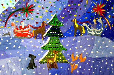 Рисунок на тему новогоднее чудо